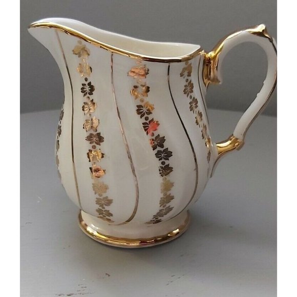 Vintage Sadler England Gold trim Sugar & Cream open sugar bowl, fine bone... - Picture 6 of 10